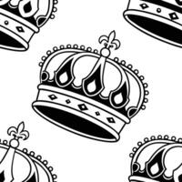 Seamless pattern of crowns vector