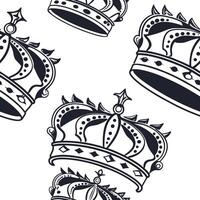 Seamless pattern of crowns vector