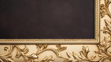 vintage gold filigree border photo