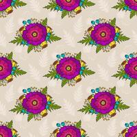 Poppy seamless pattern. Floral wallpaper, abstract nature background. Summer print design template for textile, notebook cover, wrapping paper, etc. vector
