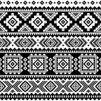 Tribal striped seamless pattern. Aztec geometric black-white background. Can be used in fabric design for clothes, accessories, decorative paper, wrapping, web design vector
