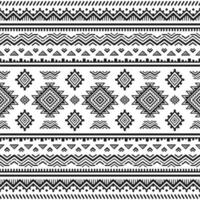 Ethnic seamless monochrome pattern. Aztec geometric background. Tribal print. Navajo fabric. Modern abstract wallpaper. For paper, textile design vector