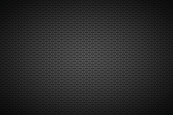 Perforated black metallic background, metal texture, simple illustration, circle, rounded rectangle and oval perforated