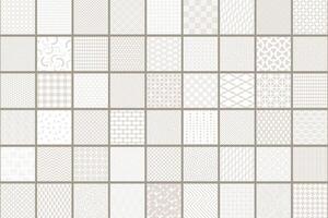 Collection of seamless geometric ornament patterns. Neutral repeatable backgrounds. Endless soft beige prints, textile textures vector