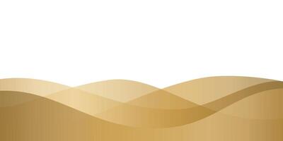 Golden Ribbon Waves Separation Shape Background vector