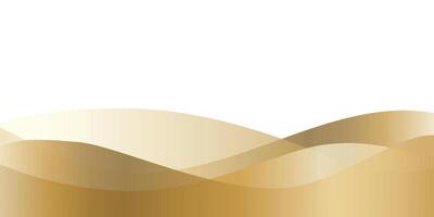 Abstract Golden Ribbon Waves Separation Template for Your Text Place vector