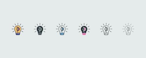 Innovation Icon Set With 6 Variations For Web And Ui illustration vector