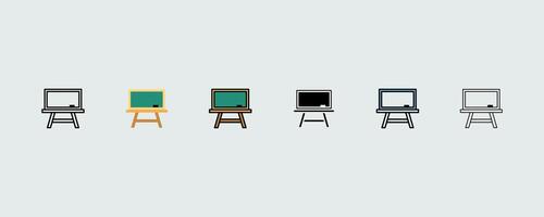 Blackboard Icon Set In 6 Variations For Web And Ui illustration vector