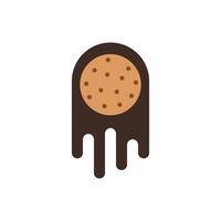 Logo cookies melt unique design with blank background vector