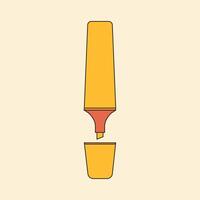 Illustration highlighter retro unique design vector