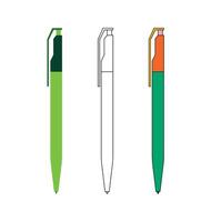 Illustration pen different style unique design vector