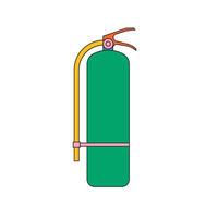 Illustration fire extinguisher retro outline unique design vector