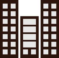 Stylized Building Icon Design set illustration simple vector