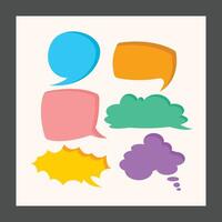 a set of colorful speech bubbles on a white background vector