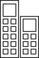 Minimalist Building Icon Design 2d vector