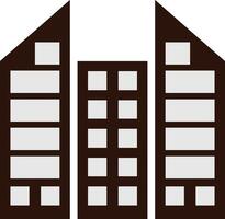 Stylized Building Icon Design set illusration vector