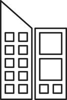Minimalist Building Icon Design flat 2d vector