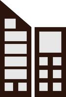 Stylized Building Icon flat design vector