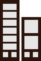 Minimalist Icon of Two Buildings vector