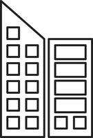 Minimalist Building Icon Design flat simple vector