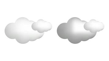 Weather 3d icons realistic isolated set. Day and Night. Cloudy, partly cloudy. Design weather app web site game logo banner. Meteorology concept. vector