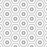 A black and white hexagon pattern with a star in the center vector