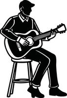 Strings in Motion A Guitars Rhythmic Tale vector