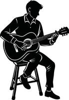 Guitar Strings Creating a Rhythmic Symphony vector