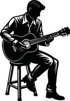 The Touch of Strings in a Guitars Rhythm vector