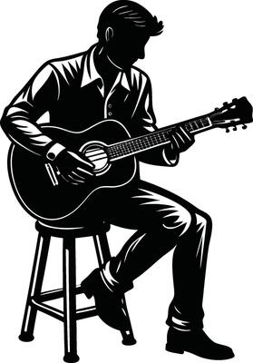 The Touch of Strings in a Guitars Rhythm
