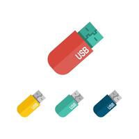 USB flash drive flat icon. icons for Web and Mobile Application. usb flat icon inspiration. usb flat icon set. vector