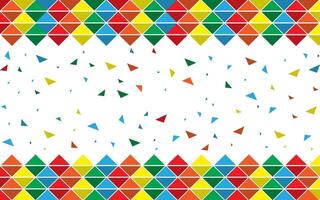 cute colorful horizontal border consists of various bright rectangle tiles vector