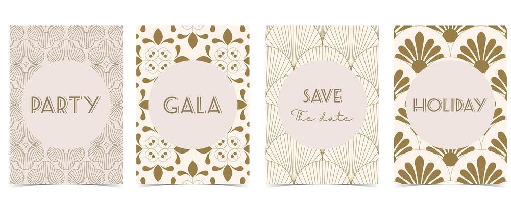 curve art deco template with circle banner