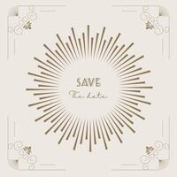 square vintage art deco template for square design vector