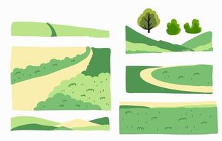 grass and mountain landscape element element object vector
