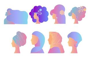 gradient International woman's day element object vector