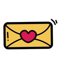 Yellow Envelope Message Love Letter Paper Minimalist Design used for decoration card, Element design, Poster Background vector