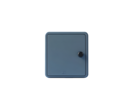 Gray Storage Safe with Round Dial and Keyhole for Secure Valuables png