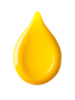 Glossy Yellow Paint Droplet on Transparent Background Showcasing Smooth Texture and Vibrant Hue png