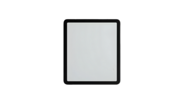 Minimalist Empty Rectangular Frame with a Sleek Black Border and Transparent Background png