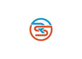 RS logo design modern icon template vector