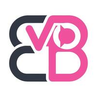 Logo design, minimalist, modern, abstract, interlocking letters, CVD or CBD, pink and gray color scheme, vector