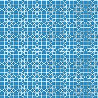Beautiful Islamic seamless pattern. Traditional pattern with blue color background vector