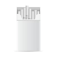 Cigarettes in a white box on a white background vector