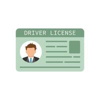 Driver license flat icon illustration vector