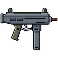 A gun with a black and gray handle on a white background vector