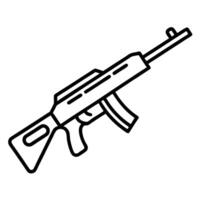 An ak - 47 rifle on a white background vector