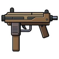 A gun with a brown and black color vector