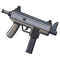 An mp5 submachine gun on a white background vector