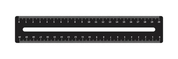 A ruler on a white background with black numbers vector